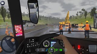 Bus simulator : ultimate || onstruction work on road 🛣️ luxurious experience || Drive with Crazy
