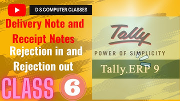 Delivery Note and Receipt Notes  in Tally ERP 9 under GST| Tally ERP 9 Tutorial in Hindi