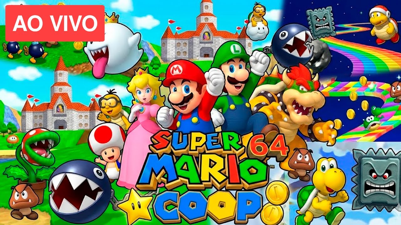 LIVE ESPECIAL de Super Mario 64 COOP! A corrida pelas estrelas! 🏆 Segue pra dar uma força ⏭️