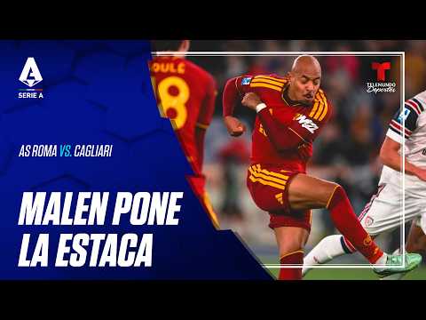 Gol de Donyell Malen para el 4-2 - Roma vs. Cagliari | Serie A | Telemundo Deportes