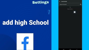 How to add high School On Facebook Lite