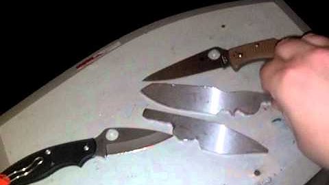 Cut my o1 steel friction folder blades out!