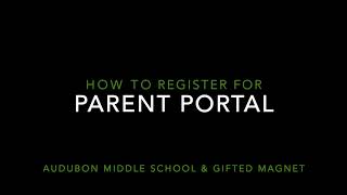 Registering for Parent Portal