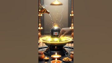 Shiv Ling Abhishek With Jal, Bilva Aur Dhatura  Divine Bhakti #shorts
