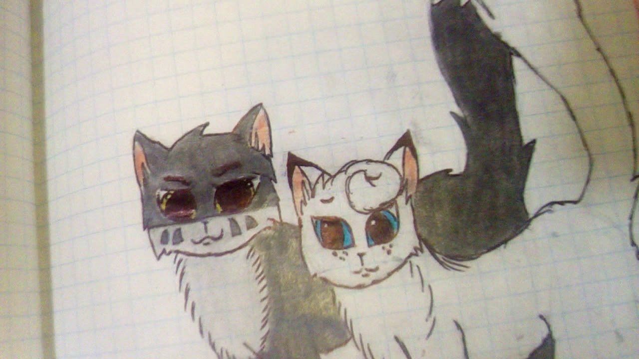 Идеи для рисунков в скетчбуке коты воители