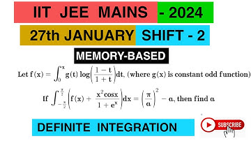 Let f(x)= integration from 0 to x g(t)log(1-t)/(1+t) dt, where g(x) is odd function , if integration