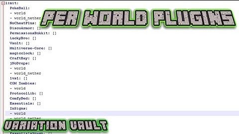 Minecraft Bukkit Plugin - Per World Plugins - Disable plugins via world name