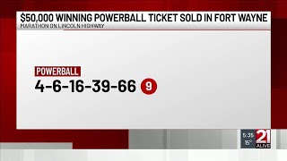 Winning Powerball ticket sold at Fort Wayne gas station