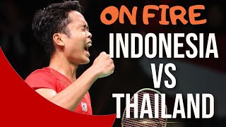Anthony, Jonathan, Rhustavito Thomas Cup 2021 Indonesia vs Thailand Ganda Putra