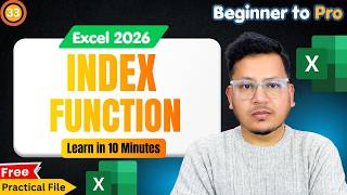 Excel INDEX Function Explained 🔥 | Step by Step (Hindi) | The coding Box 🔥