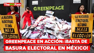 🔴 NOTICIAS | GREENPEACE TIRA MONTAÑAS DE BASURA ELECTORAL FRENTE A SEDES DE PARTIDOS POLÍTICOS