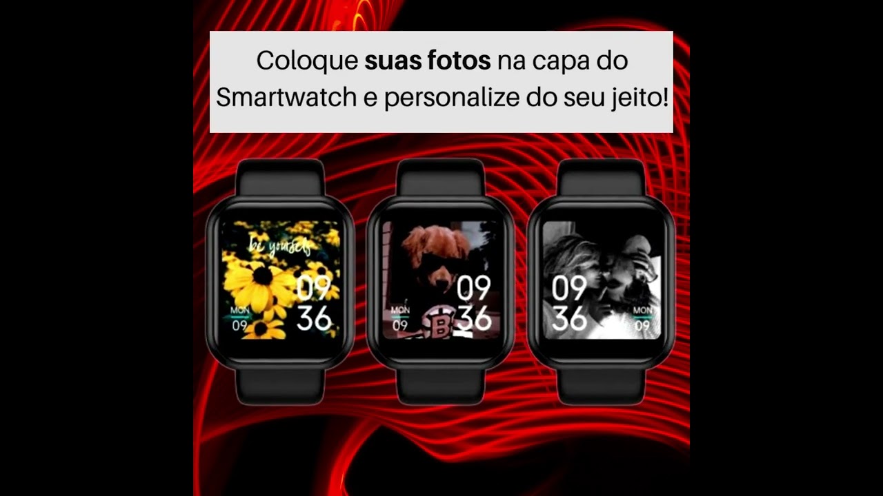 Smartwatch Y68, Relógio Inteligente, Esportivo, Troca Foto da Tela, Conexão  com Aplicativo Fit Pro - Preto