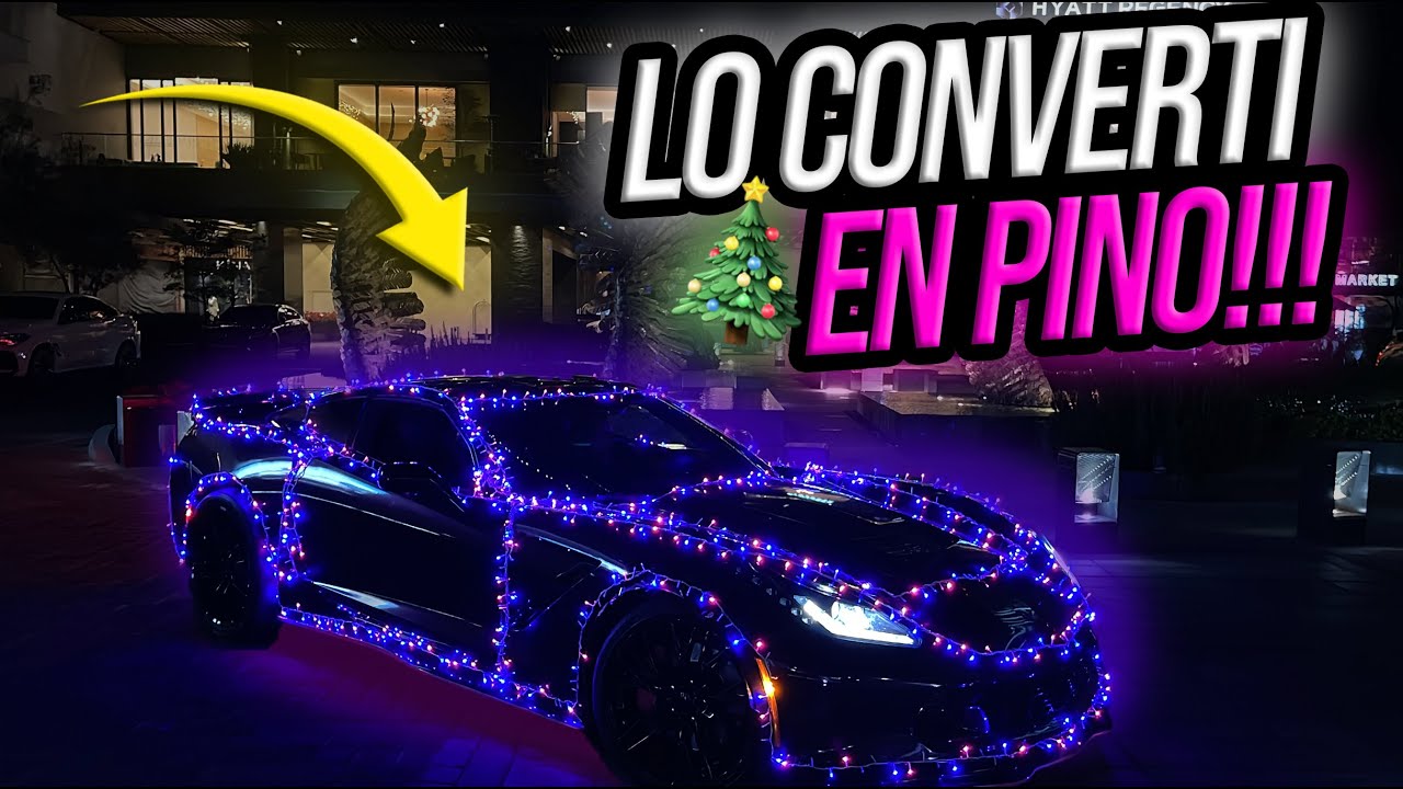 CONVERTÍ MI CORVETTE EN UN ARBOLITO DE NAVIDAD 🎄 ||KarlaGroo