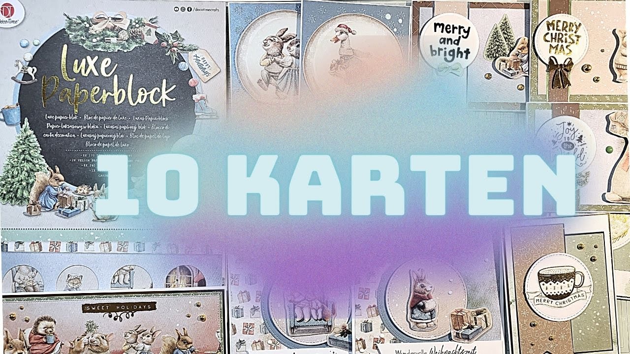 10 Karten 1 Luxe Paper Block von Action | Happy Holidays 2023 #decotime