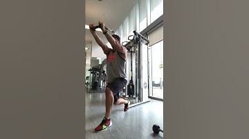 Split Stance Overhead Tricep Extensions w/ Cable