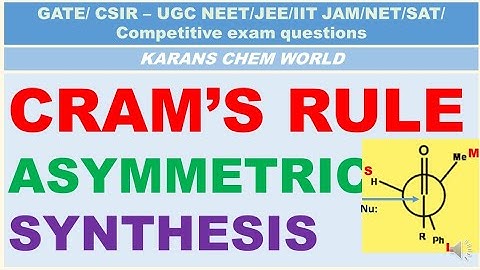 CRAM’S RULE ASYMMETRIC SYNTHESIS 3 STEPS  applicable for carbonyl compounds with  ASYMMETRIC center