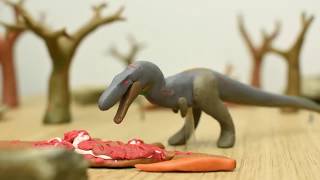 600 subscriber special (Tyrannosaurus rex vs Giganotosaurus) | clay dinosaur fight Resimi