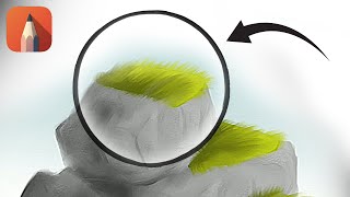 A simple way to paint grass - Autodesk Sketchbook Mobile screenshot 5
