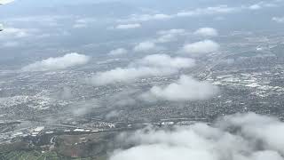 San Bernardino to Los Angeles, California, from the air