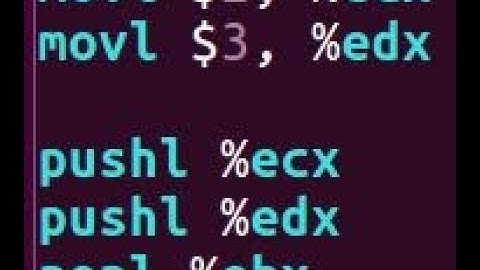 Push and Pop in Assembly