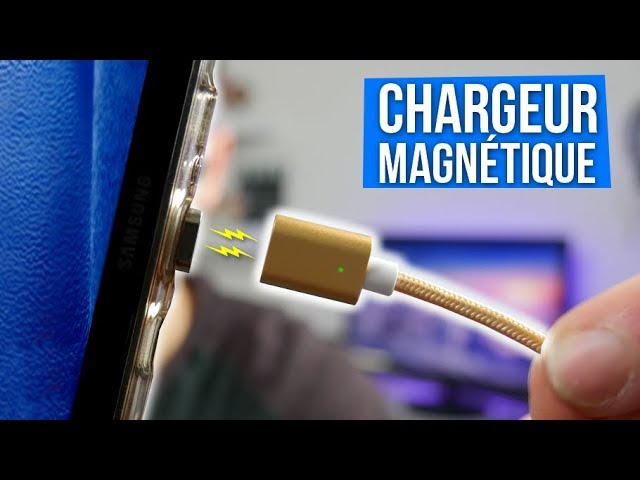 Statik 360 - Câble De Charge Magnétique - Chargeur De Téléphone Rotatif À  360° A