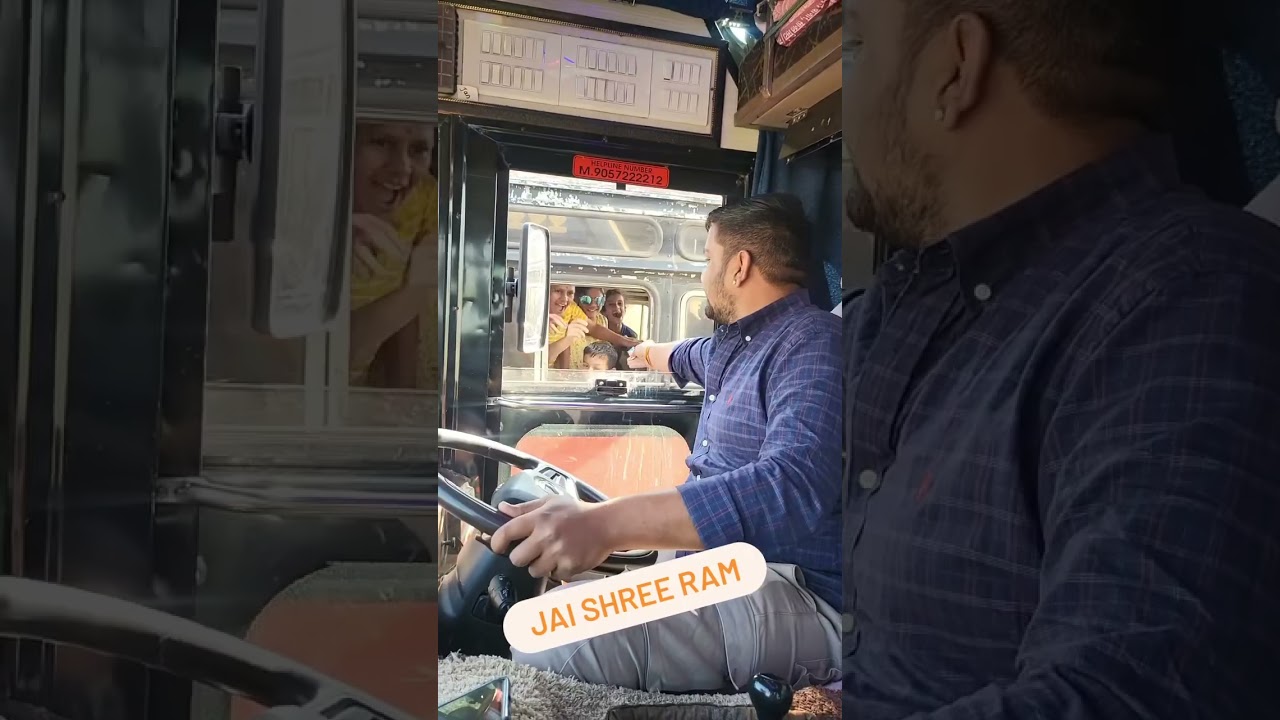 MAHADEV TRAVELS//SCHOOL BOYS WAS HAPPY TO SEE MAHADEV BUS 