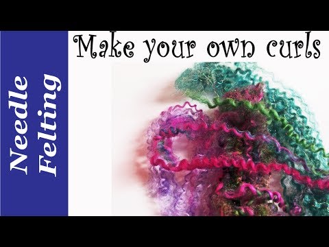 Needle felting Tutorials. How to Create fleece Curls - YouTube