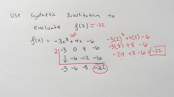 Synthetic Substitution to Evaluate a Function