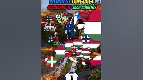 Weirdest language according to each country
