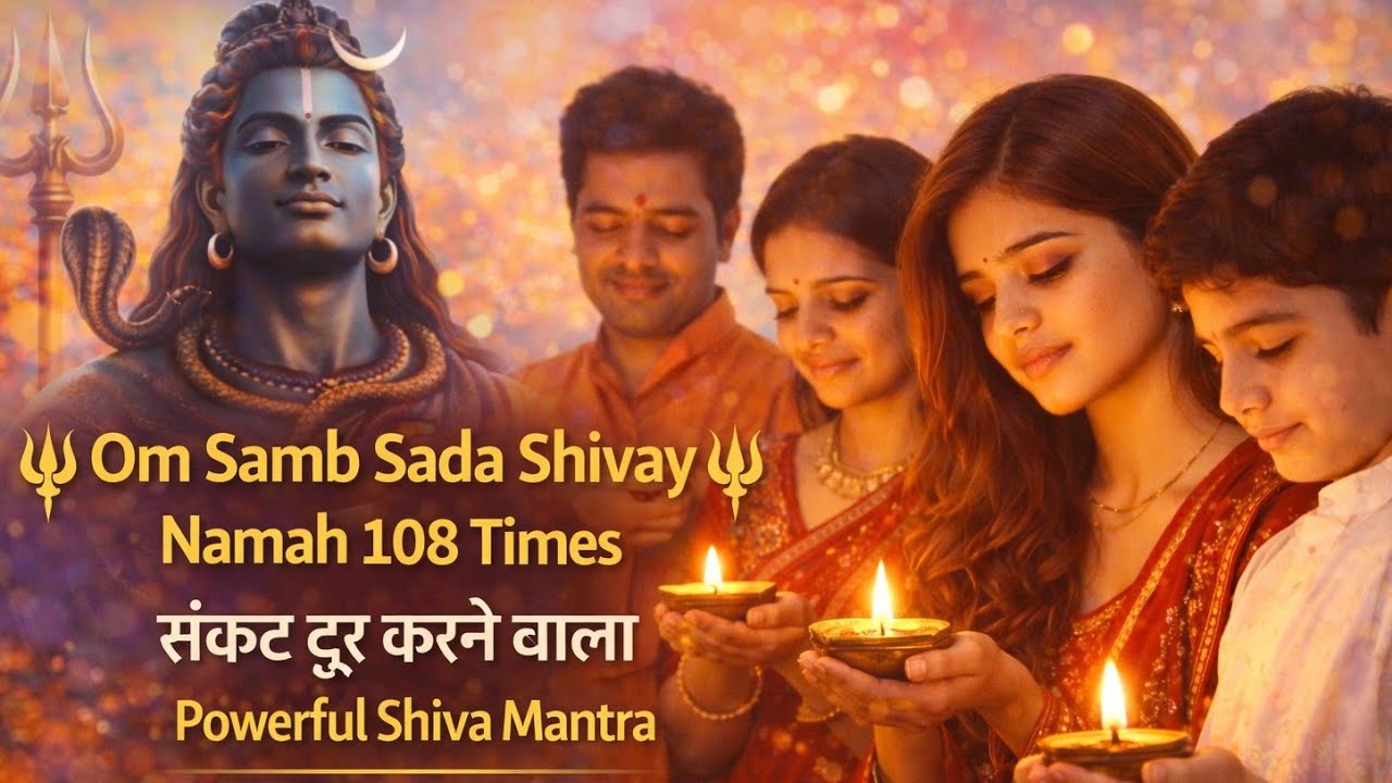 🔱 Om Samb Sada Shivay Namah 108 Times | संकट दूर करने वाला Powerful Shiva Mantra 🔱