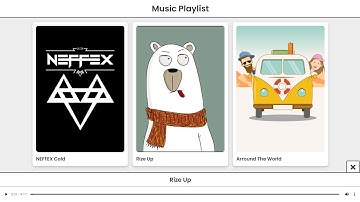 Create A Responsive Music Gallery / Music Playlist Website Using HTML CSS & Vanilla JavaScript
