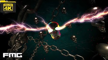 4K Video | Shatter skull Vj loop | No Copyright Background Video | No Copyright Stock Video
