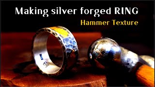 Making hammer texture SILVER RING [ KEUM-BOO Technique ]