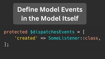 Laravel Events and Listeners: $dispatchesEvents in Models