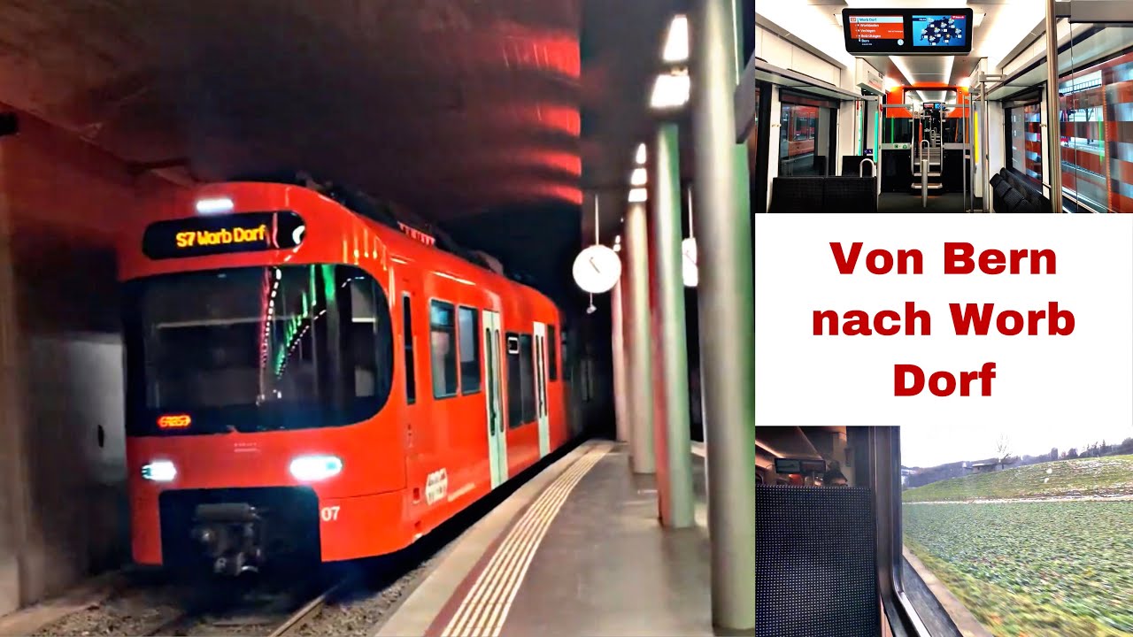 Mitfahrt mit der (RBS Worbla) von Bern nach Worb Dorf