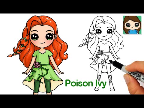 How to Draw Poison Ivy 🌱DC Super Hero Girls