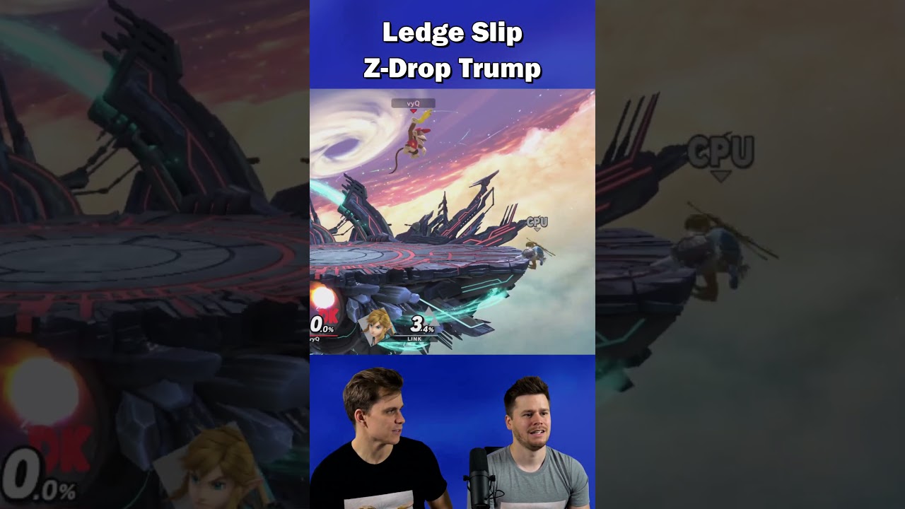The Ledge Slip Z-Drop Trump in Smash Ultimate!