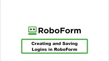 Creating and Saving a Login in RoboForm