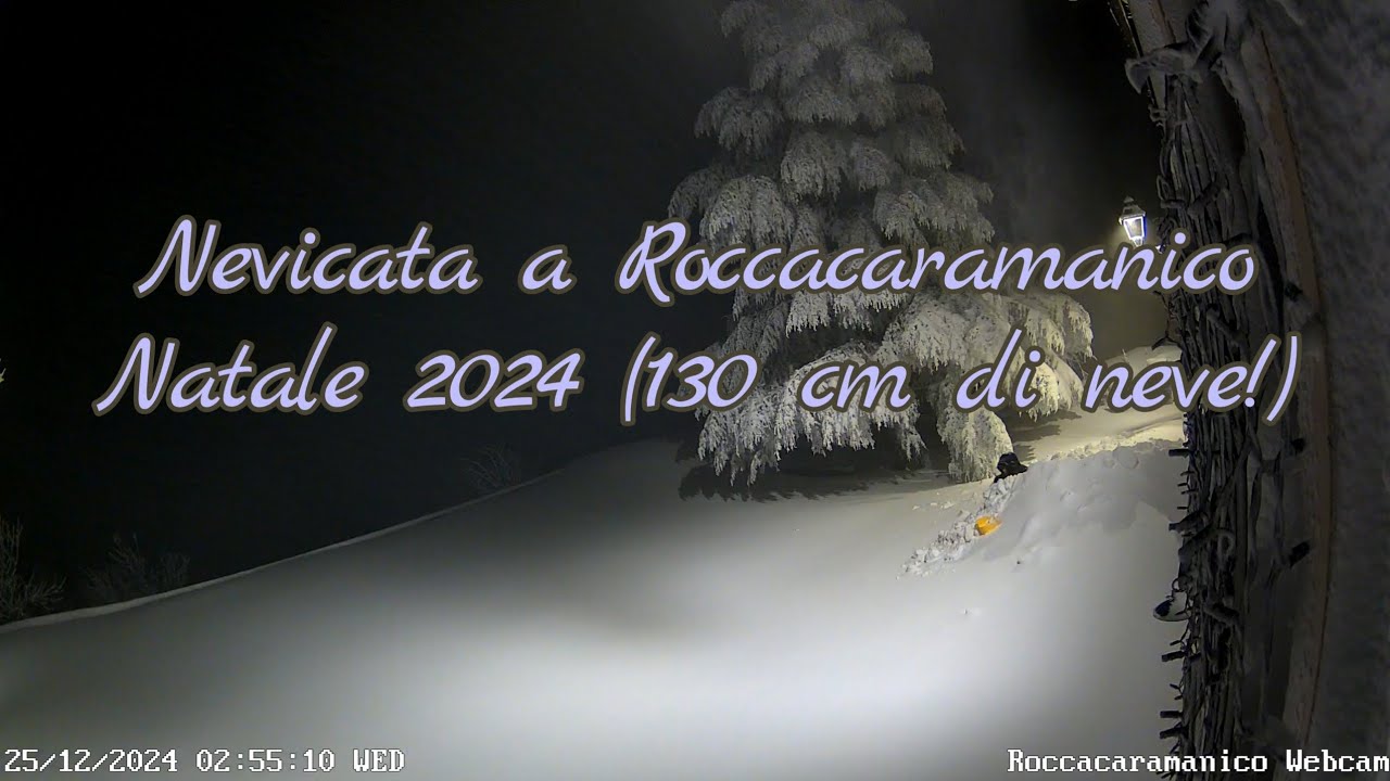 Neve Record a Roccacaramanico (PE) in Abruzzo - Natale 2024 TIMELAPSE (130 cm di neve!)