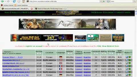 World Of Warcraft free Private Server TuT