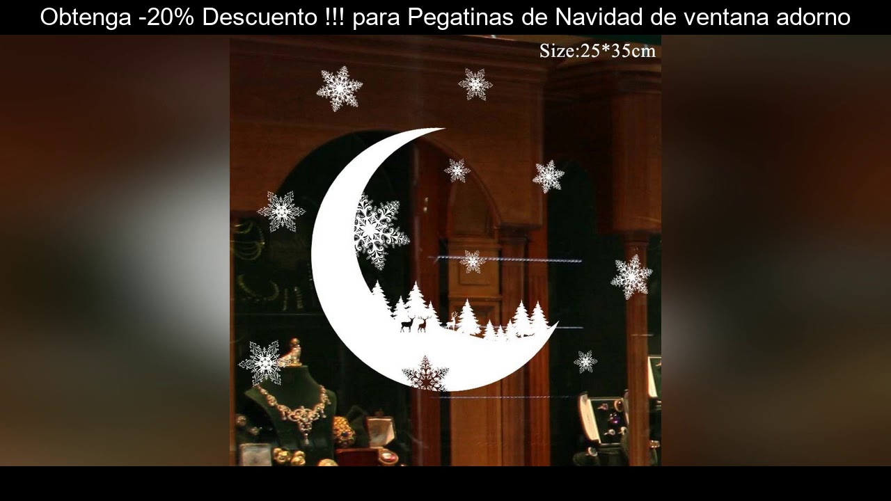 revisión -20% – Pegatinas de Navidad de ventana adornos navideños para el hogar adornos navideños d