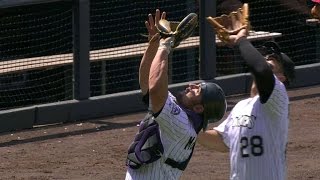 ARI@COL: McKenry, Arenado collide, shaken up