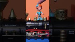 🚂 Mini Toy Blippi Rides The Math Train 🚂 | Cars &amp; Truck Videos for Kids | #shorts