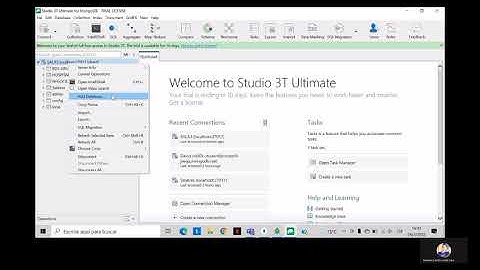 SALA 3 como exportar una base de datos a Studio 3T