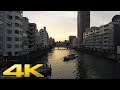 Walking Around Minatomachi River Place At Dusk Long Take 大阪 湊町リバープレイス 4K