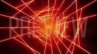 Bright Red Grid Tunnel in Space (Animated Background)