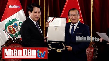 Chủ tịch nước Lương Cường hội kiến Chủ tịch Quốc hội Peru