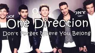 Don't Forget Where You Belong - One Direction Letra en Inglés y Español chords