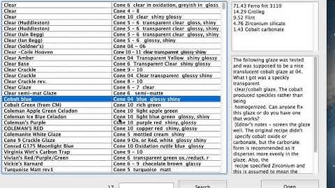 Using Recipe Libraries Desktop Digitalfire Insight