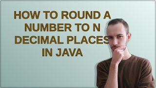 How to round a number to n decimal places in Java